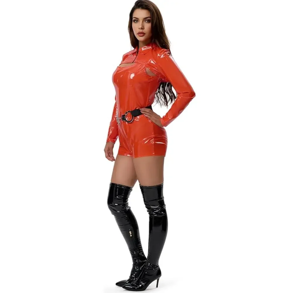 Spooktacular Creations Halloween Sexy Prisoner Costume Women Size L Inmate s29 - Picture 2 of 8
